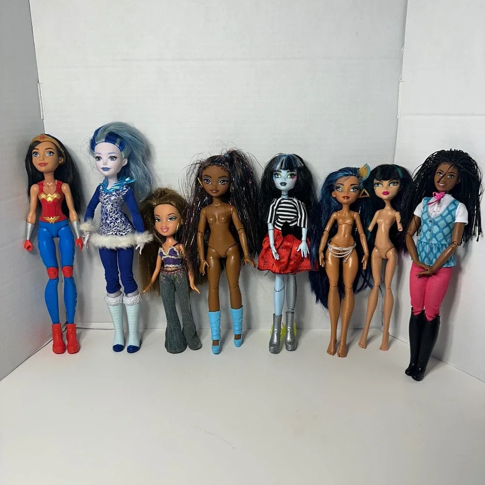 Mixed Fashion Doll Lot of 8 Incomplete Dolls Parts Repair OOAK Custom